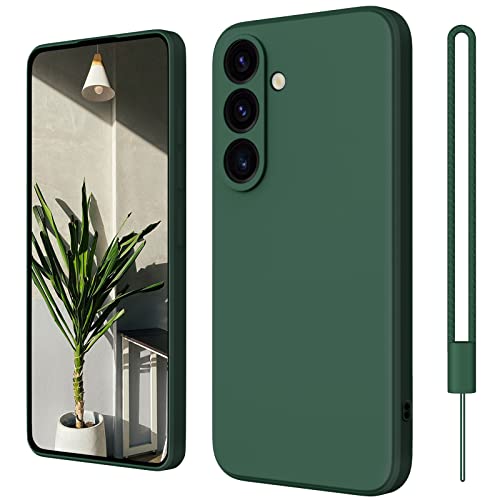 ElestBela Samsung Galaxy A54 5G Hülle Silikon Case, Hanyhülle Samsung Galaxy A54 Ultra Dünn Slim mit Microfiber, Kratzfeste Rundumschutz Case Schutzhülle Hülle für Samsung Galaxy A54 5G 2023 Grün von ElestBela