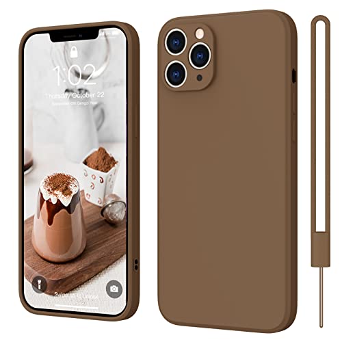 ElestBela iPhone 12 Pro Hülle Silikon Case, Hanyhülle iPhone 12 Pro Ultra Dünn Slim mit Microfiber, Kratzfeste Rundumschutz Case Schutzhülle Hülle für iPhone 12 Pro 6.1'' Braun von ElestBela