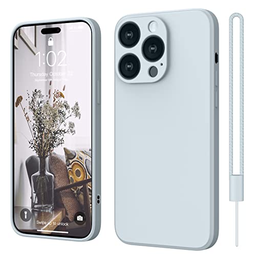 ElestBela iPhone 14 Pro Hülle Silikon, Hanyhülle iPhone 14 Pro Ultra Dünn Slim Case mit Microfiber, Kratzfeste Rundumschutz Case Schutzhülle Hülle für iPhone 14 Pro 6.1'' 2022 Mint Blau von ElestBela