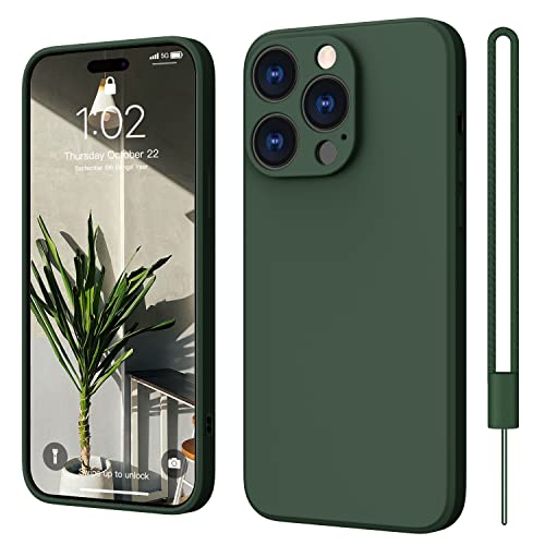 ElestBela iPhone 14 Pro Max Hülle Silikon Case, Hanyhülle iPhone 14 Pro Max Ultra Dünn Slim mit Microfiber, Kratzfeste Rundumschutz Case Schutzhülle Hülle für iPhone 14 Pro Max 6.7'' 2022 Matt Grün von ElestBela