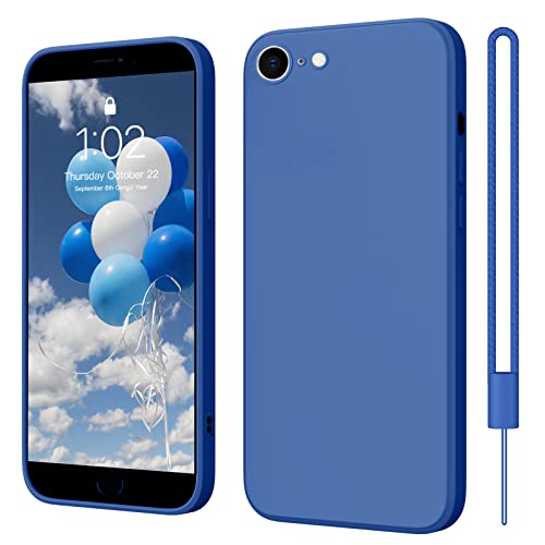 ElestBela iPhone 7/8 Hülle, iPhone SE 2022 Hülle, iPhone SE 2020 Hülle, Hanyhülle iPhone 7/8 Case Dünn Slim mit Microfiber, Kratzfeste Rundumschutz Schutzhülle Hülle für iPhone SE 2/7/8 Königsblau von ElestBela