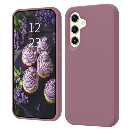 Samsung Galaxy S24 Hülle Silikon Case, ElestBela Hanyhülle Samsung Galaxy S24 Dünn Slim mit Microfiber, Kratzfeste Rundumschutz Case Schutzhülle Hülle für Samsung Galaxy S24 5G 6.2'' 2024 Violett von ElestBela