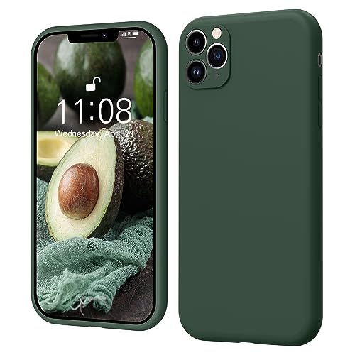 iPhone 11 Pro Max Hülle Silikon, ElestBela Hanyhülle iPhone 11 Pro Max Ultra Dünn Slim mit Microfiber, Kratzfeste Rundumschutz Case Schutzhülle Hülle für iPhone 11 Pro Max 6.5'' Dunkelgrün von ElestBela