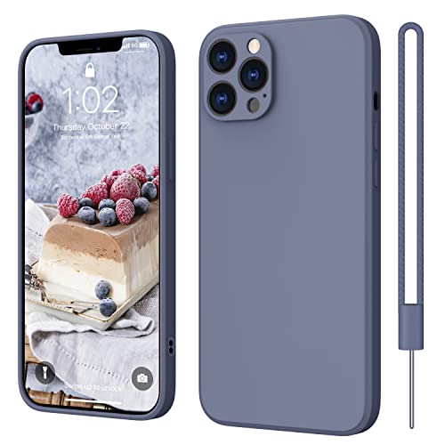 iPhone 12 Pro Hülle Silikon Case, ElestBela Hanyhülle iPhone 12 Pro Ultra Dünn Slim mit Microfiber, Kratzfeste Rundumschutz Case Schutzhülle Hülle für iPhone 12 Pro 6.1'' Blau von ElestBela