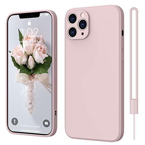 iPhone 12 Pro Max Hülle Silikon Case, ElestBela Hanyhülle iPhone 12 Pro Max Ultra Dünn Slim mit Microfiber, Kratzfeste Rundumschutz Case Schutzhülle Hülle für iPhone 12 Pro Max 6.7'' Rosa von ElestBela