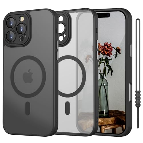 ElestBela für iPhone 16 Pro Max Hülle kompatibel mit MagSafe, Handyhülle für iPhone 16 Pro Max Silikon Case Ultra Dünn Translucent Matt, Kratzfeste Schuzhülle Magnetisch Hülle Matt Schwarz ElestBela für iPhone 16 Pro Max Hülle kompatibel mit MagSafe, Handyhülle für iPhone 16 Pro Max Silikon Case Ultra Dünn Translucent Matt, Kratzfeste Schuzhülle Magnetisch Hülle Matt Schwarz von ElestBela