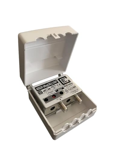 ASS20-UReg(5G)/1OUT TV-Antennenverstärker mit 5G-Filter, Mastantennenverstärker, 1 UHF-Eingang, Verstärkung 20 dB, Antennenverstärker 1 Ausgang, Tele-Stromversorgung 12 Volt, Made in Italy von Elettronica Cusano