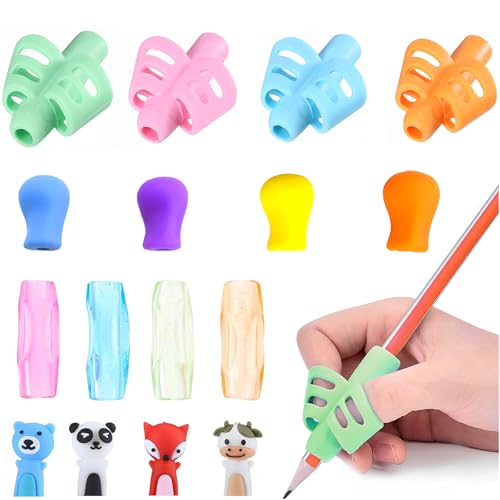 ElevaPulse 16 Stück Stifthalter Kinder Hilfe, Schreibhilfe Für Stift Kinder, Stiftehalter Kinder, Schreibhilfe Stifthaltung, Schreiblernhilfe, Schreibwerkzeug Für Kleinkinder, Vorschüler, Kinder ElevaPulse 16 Stück Stifthalter Kinder Hilfe, Schreibhilfe Für Stift Kinder, Stiftehalter Kinder, Schreibhilfe Stifthaltung, Schreiblernhilfe, Schreibwerkzeug Für Kleinkinder, Vorschüler, Kinder von ElevaPulse