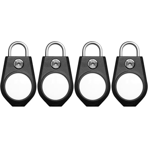 TagVault™ AirTag Sicherheitsschloss (4er-Pack) – Die sichere AirTag-Schlosshülle | Übergroße gefräste Schraube, wasserdicht, kompakt | ideal für Schlüsselanhänger, Rucksäcke und Geldbörsen | Elevation von Elevation Lab