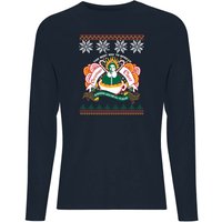 Christmas Cheer Unisex Long Sleeve T-Shirt - Navy - L von Elf