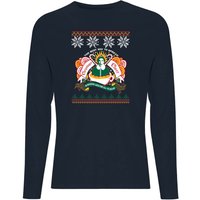Christmas Cheer Unisex Long Sleeve T-Shirt - Navy - M von Elf
