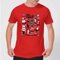 Elf Herren Christmas T-Shirt - Rot - L von Elf