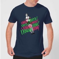 Elf Santa! I Know Him! Herren Christmas T-Shirt - Navy Blau - S von Elf