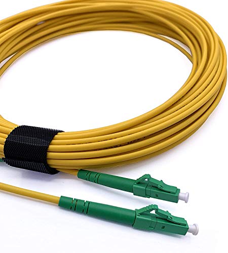 Elfcam® - 100m Glasfaserkabel LC/APC auf LC/APC Simplex Singlemode 9/125µm LSZH, FTTH LWL Patchkabel, Kompatibel mit Deutscher Telekom (100M) von Elfcam
