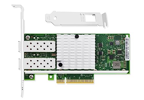 Elfcam® - 10GbE PCIE Netzwerkkarte für Intel X520-DA2/ X520-SR2-82599ES Chip, Dual SFP+ Ports, 10Gbit PCI Express x8 LAN Adapter, 10Gb NIC für Windows Server, Win8, 10, Linux von Elfcam