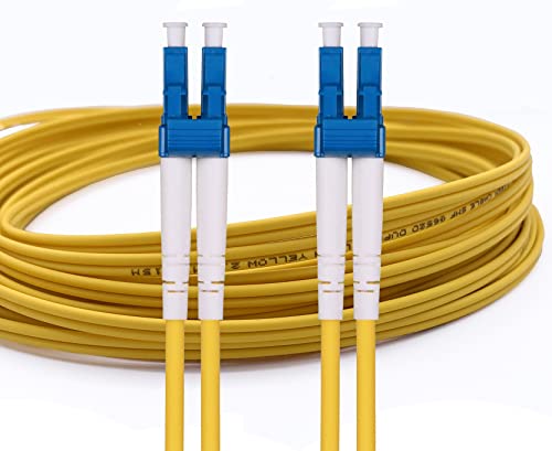 Elfcam® - 15m Glasfaserkabel OS2 LC/UPC auf LC/UPC, Duplex-Monomode 9/125μm LSZH (15 m, 1 Stück) von Elfcam