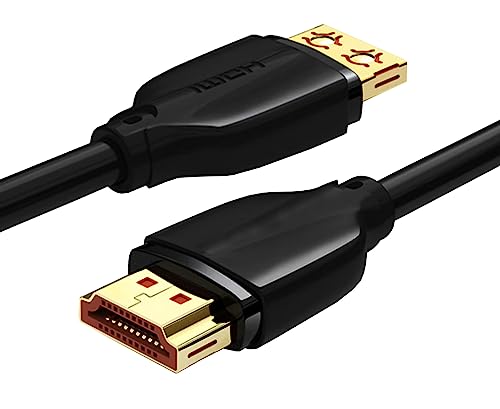 Elfcam® - 1m 8K High Speed Ultra HD HDMI2.1 Kabel, Stecker auf Stecker Unterstützt 3D Formate und mit Ethernet und 4K/120FPS 8K/60FPS Unterstützung Schwarz 1m von Elfcam