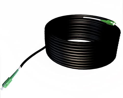 Elfcam® - 200m LWL Außenkabel/Glasfaserkabel für Außen, SC/APC auf SC/APC Stecker 5,0mm, Simplex Singlemode 9/125μm OS2 Patchkabel (200M) von Elfcam