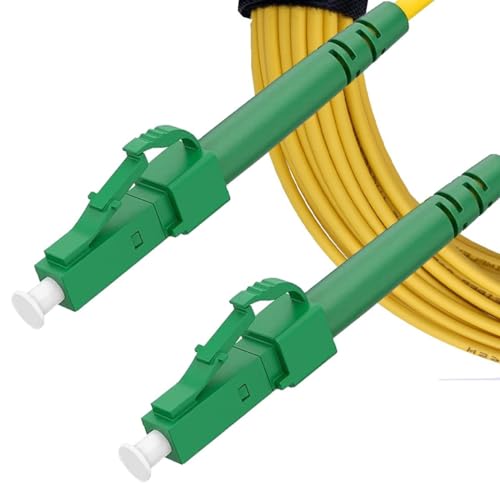 Elfcam® - 20m LC/APC zu LC/APC Glasfaserkabel Singlemode Simplex, OS2 9/125μm LSZH Optischer Kabel Gelb (20M) von Elfcam