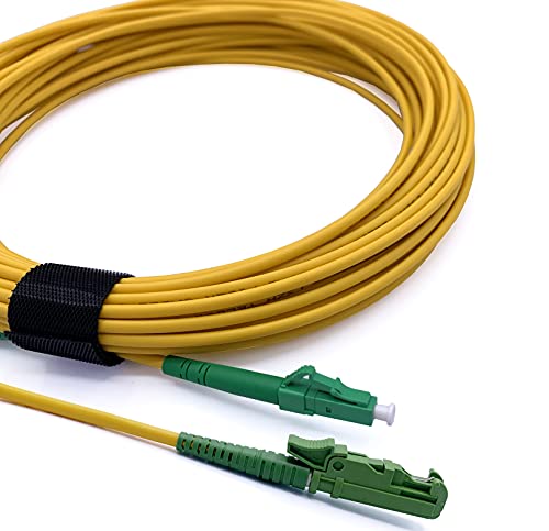 Elfcam® - 25m LWL Glasfaser-Kabel E2000/APC auf LC/APC Stecker, Simple Singlemode 9/125μm OS2 Patchkabel, Lichtwellenleiter LSZH (25M) von Elfcam