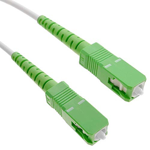 Elfcam® – 2m Glasfaserkabel (optisches Strumpfband) SC/APC auf SC/APC Monomode, kompatibel mit Orange Livebox, SFR La Box Fibre und Bouygues Telecom Bbox (2 m) von Elfcam