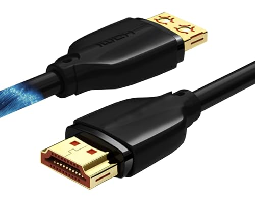 Elfcam® - 3m 8K High Speed Ultra HD HDMI2.1 Kabel, Stecker auf Stecker Unterstützt 3D Formate und mit Ethernet und 4K/120FPS 8K/60FPS Unterstützung Schwarz 3m von Elfcam