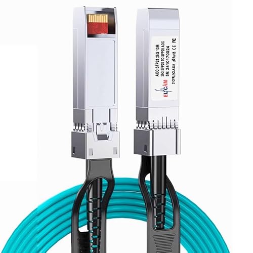 Elfcam® - 5m Glasfaserkabel 25Gbit/s OM3 SFP28 zu SFP28 AOC Kabel,5M von Elfcam