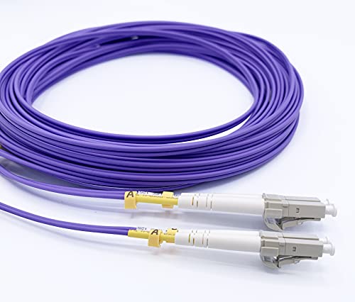 Elfcam® - 70m Glasfaserkabel LWL LC/UPC auf LC/UPC OM4 Multimode Duplex 50/125um LSZH, 70M von Elfcam