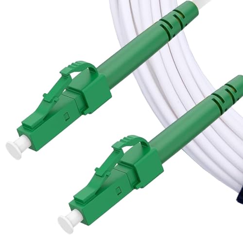 Elfcam® - 7m LC/APC zu LC/APC Glasfaserkabel Singlemode Simplex, OS2 9/125μm LSZH Optischer Kabel Weiß (7M) von Elfcam