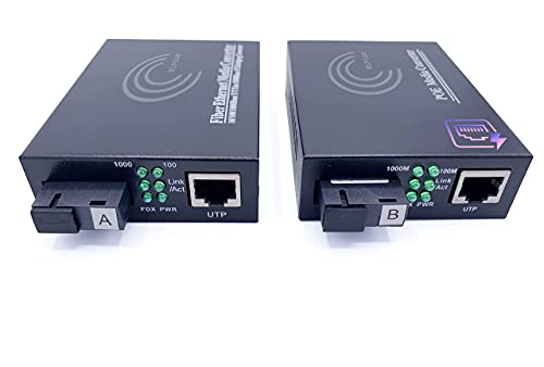 Elfcam® - Gigabit Ethernet LWL Medienkonverter Glasfaser 10/100/1000 Mbps inklusive Mini-GBIC (SFP) (PoE) von Elfcam