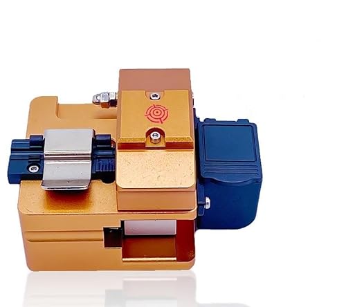 Elfcam® - Glasfaser-Spaltgerät, LWL Cleaver Faserbrechgerät mit Faserrestebehälter und Schneidspitzen und 48,000 Schlitzen (SE-09) von Elfcam