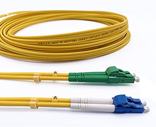 Elfcam® - LWL Kabel OS2 LC/APC zu LC/UPC Singlemode Duplex 9/125um Glasfaser-kabel LSZH, 20M von Elfcam