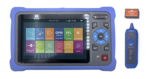Elfcam® - OTDR für FTTH, 26dB/24dB Monomode 1310nm / 1550nm, Tragbares 4 in 1 OTDR + VFL+ OPM + OLS, OTDR Glasfasertester/Reflektometer für Den Optischen Bereich, Bis zu 100km (ELF-5800) von Elfcam