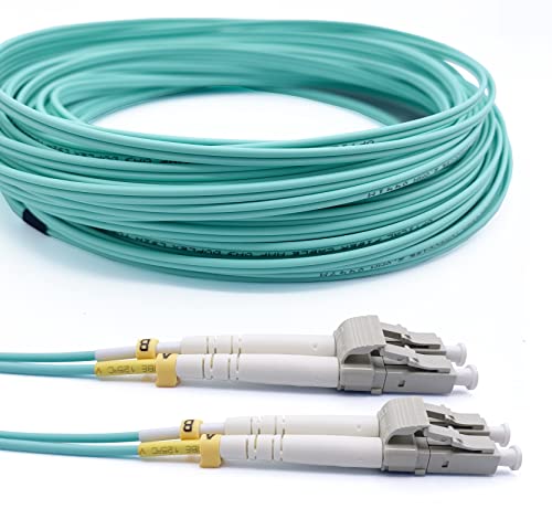 Elfcam® - Patchkabel LWL LC/UPC auf LC/UPC OM3 Duplex Multimode 50/125µm Glasfaser-Kabel LSZH, 200M, 1 Stück von Elfcam