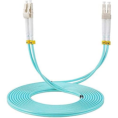 Elfcam® - 100m Glasfaserkabel LC/UPC auf LC/UPC 50/125um OM3 Multimode Duplex LSZH, Blau.100M von Elfcam