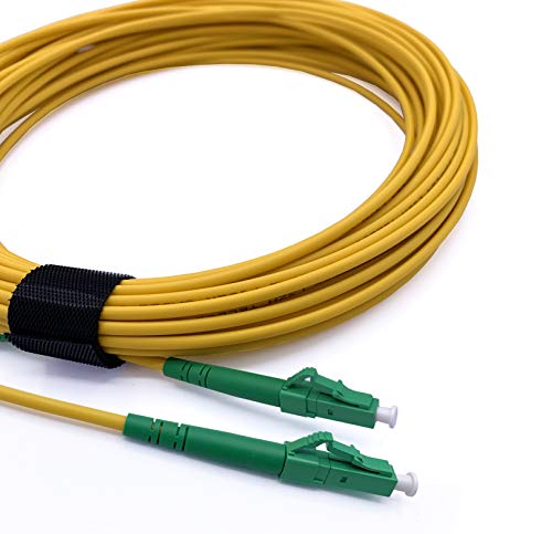 Elfcam - 5m Glasfaserkabel LC/APC auf LC/APC Simplex Singlemode 9/125µm LSZH, FTTH LWL Patchkabel (5M) von Elfcam