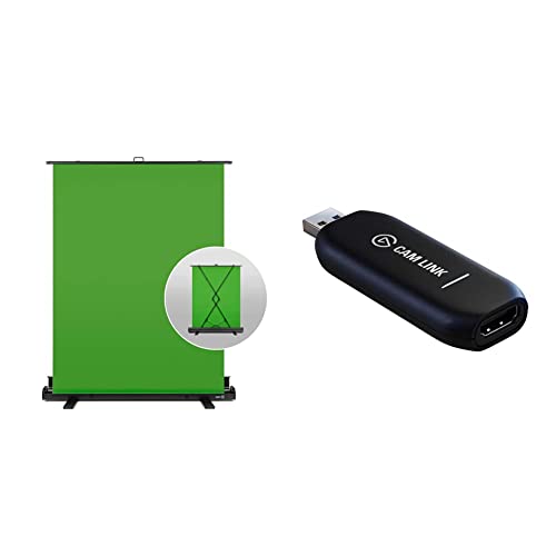 Corsair Elgato Green Screen Ausfahrbares Chroma-Key-Panel + Elgato Cam Link 4K, Live-Streamen und Aufnehmen mit DSLR von Elgato