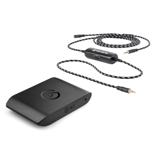 elgato 4K X External Capture Card & Chat Link Pro - Audio Adapter, für PS5, PS4, Nintendo Switch, Capture Voice Chat, Gameplay Sound, extra langes Kabel von Elgato