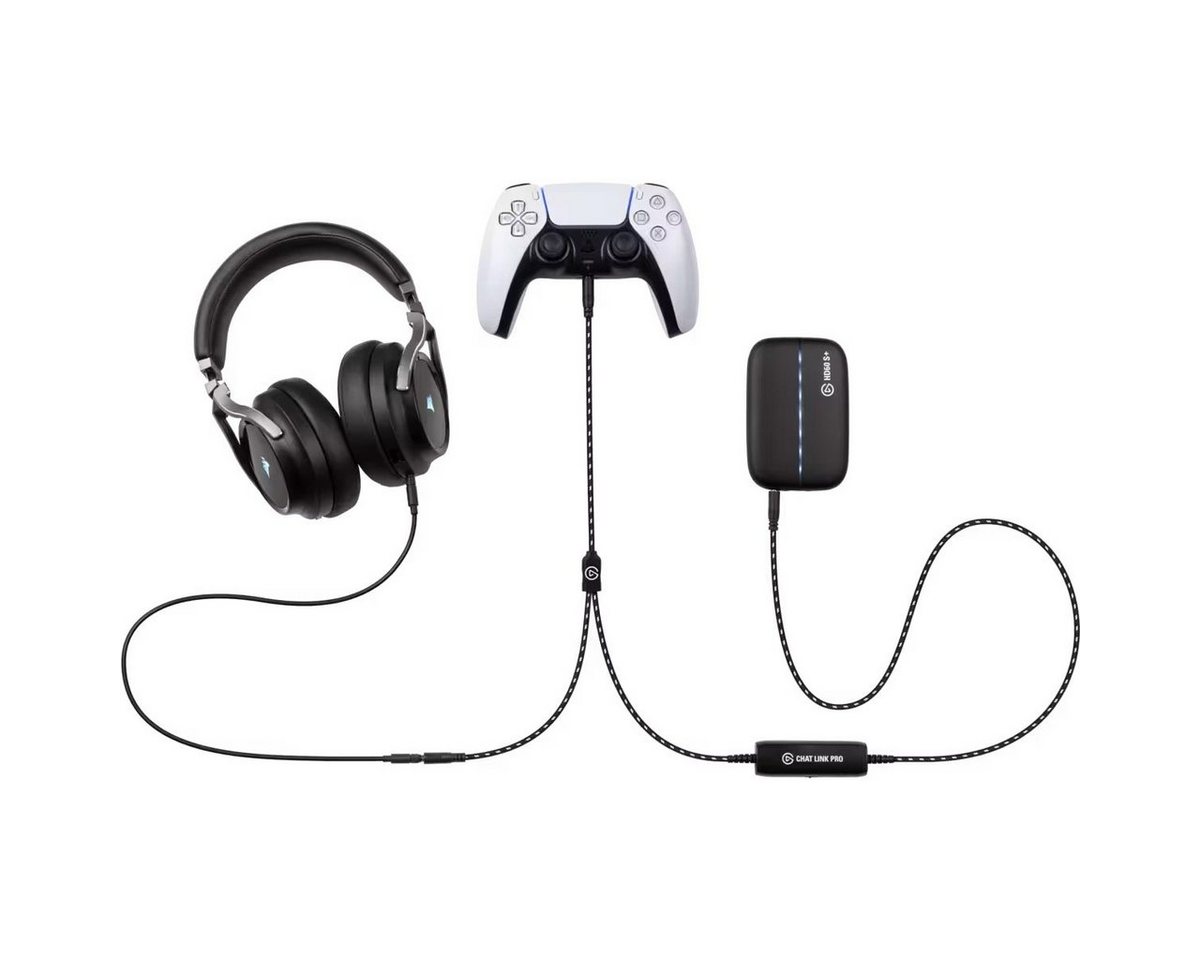 Elgato Chat Link Pro Audio-Adapter, 250 cm, Audio-Adapter für PS5, PS4, Nintendo Switch, Gameplay-Sound Elgato Chat Link Pro Audio-Adapter, 250 cm, Audio-Adapter für PS5, PS4, Nintendo Switch, Gameplay-Sound von Elgato