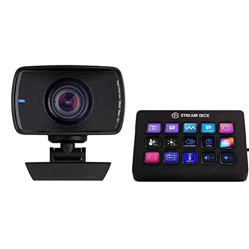 Elgato Content-Creator-Bundle - Full-HD-Webcam (1080p60), Studio-Controller, 15 Makrotasten für Streaming, Gaming, Videokonferenzen, OBS, Twitch, YouTube, Zoom, Teams, und mehr, PC/Mac von Elgato