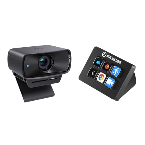 Elgato Facecam MK.2 Stream Deck Mini – Erstklassige Full-HD-Webcam für Streaming, Gaming, Videokonferenzen, Produktivität, Nahtloser Integration für alltägliche Apps, kompatibel Mac/PC von Elgato