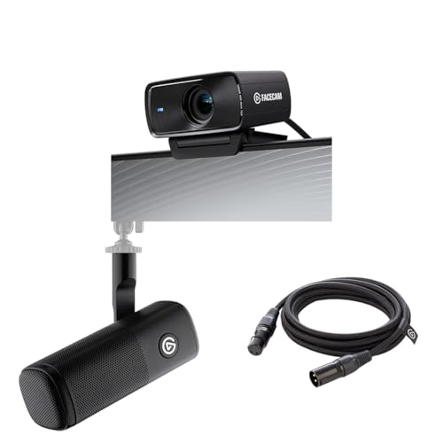 Elgato Facecam MK.2 Wave DX mit XLR-Kabel – Erstklassige Full-HD-Webcam für Streaming, Gaming, Dynamisches XLR-Mikro für Podcasting, Streaming, Mac, PC, Geschirmtes Mikrofonkabel, 3 m von Elgato