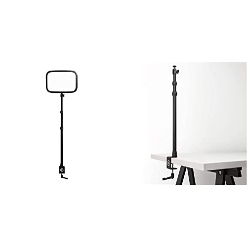 Elgato Key Light, Professional Studio LED Panel with 2800 lumens, Colour Adjustable, App-Enabled, for PC and Mac & Multi Mount (ausfahrbar bis 125 cm, zentrales Kugelgelenk, 1/4 Zoll Gewinde) schwarz von Elgato