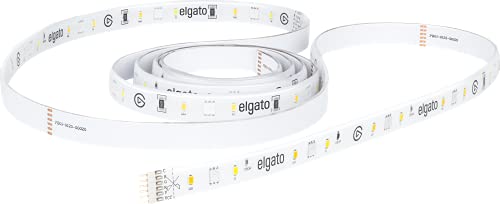 Elgato Light Strip Extension – Verlängern bis zu 10 m, 16 Millionen Farben dank RGBWW-LEDs mit warmem/kaltem Weiß, App-Steuerung, iOS/Android, PC/Mac, Stream Deck, erfordert Elgato Light Strip von Elgato