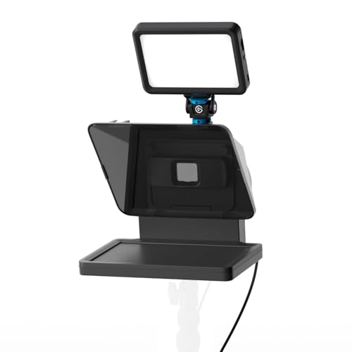 Elgato Prompter/Beleuchtungs-Kit – Premium-Teleprompter mit tragbarem LED-Panel, inkl. ¼-Zoll-Halterung für Lampen und wiederaufladbaren Akku, ideal für Streaming, Videokonferenzen, für PC/Mac von Elgato
