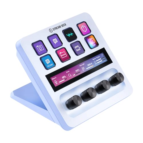Elgato Stream Deck + White, Audiomixer, Live-Produktion und Studio-Controller für Content Creators, Streaming, Gaming, mit anpassbarer Touch-Leiste, Drehreglern und LCD-Tasten, für Mac und PC Elgato Stream Deck + White, Audiomixer, Live-Produktion und Studio-Controller für Content Creators, Streaming, Gaming, mit anpassbarer Touch-Leiste, Drehreglern und LCD-Tasten, für Mac und PC von Elgato
