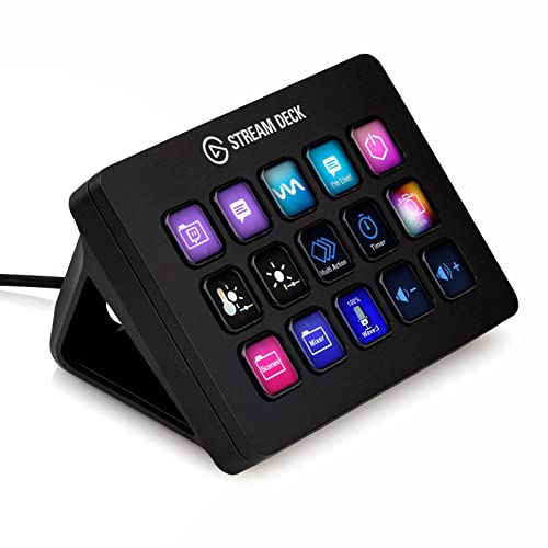 Elgato Stream Deck MK.2 – Studio-Controller, 15 Makrotasten, auslösen von Aktion in Apps und Software wie OBS, Twitch, YouTube und anderen, für Mac und PC von Elgato