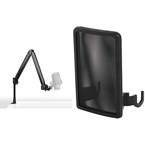 Elgato Wave Mic Arm - Premium Streaming Boom Arm mit Kabelkanälen für einen sauberen Arbeitsplatz & Wave Pop Filter, Plosivlaufilter, Schutz vor Knall- und Zischgeräuschen von Elgato