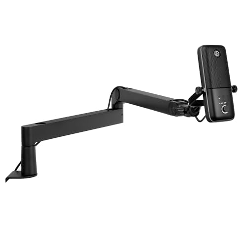 Elgato Wave:3 Mikrofon Mit Mic Arm Low Profile, Voll Einstellbar Mit Kabelkanal, Ideal Für Podcasts, Streaming, Gaming, Homeoffice, Kostenlose Mixing-Software, Plug & Play Für Mac, PC von Elgato