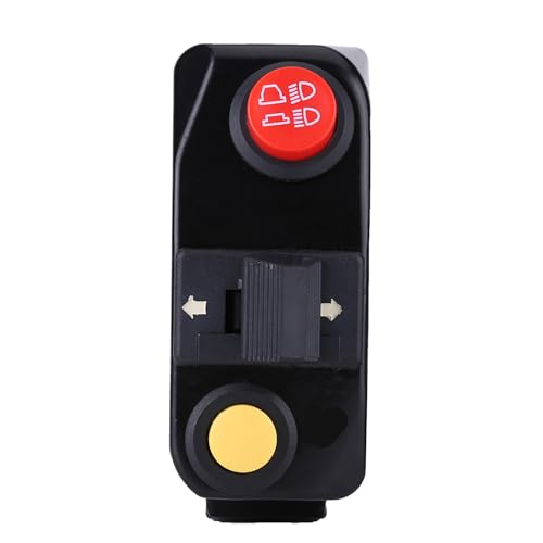ElgnAura 7/8 Motorrad-Lenkschalter wetterfester Steuersc halter mit Horn-Turn-hohe Low-Beam-Steuerung Universal für Motorräder Elektro fahrräder ATVs (Schwarz) von ElgnAura